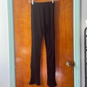Zara ribbed leggings with split hem